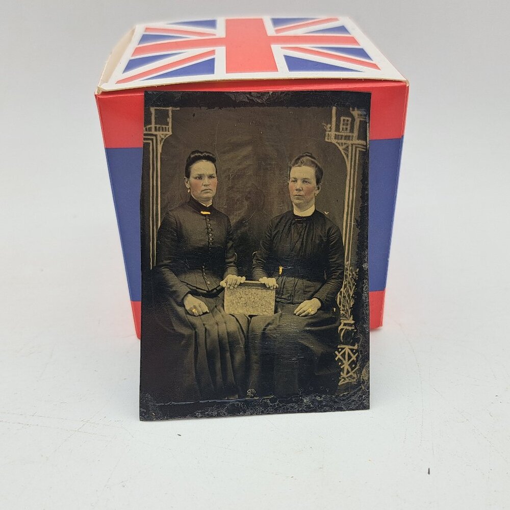 Antique Tintype Sisters